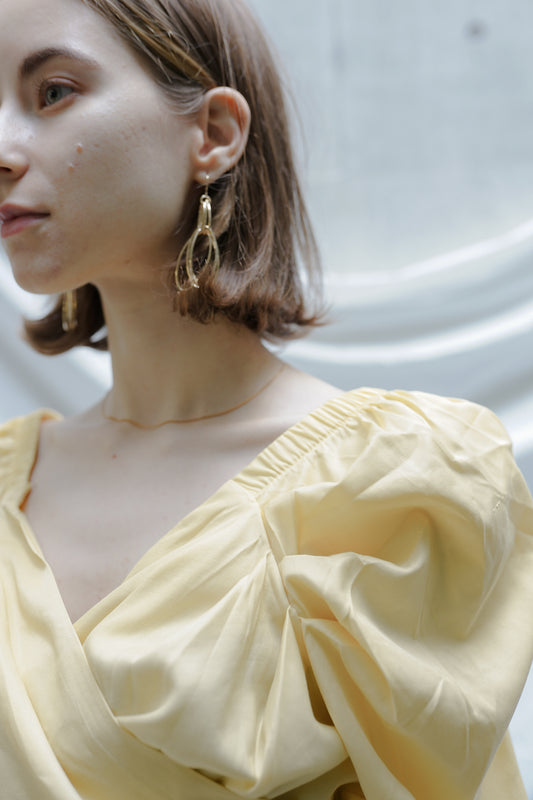 ロングスリーブカシュクールトップス