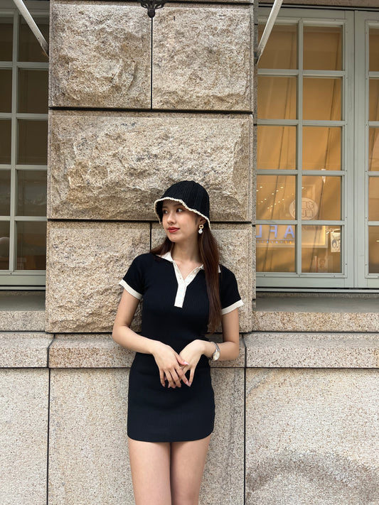 <b>バイカラーニットワンピース</b><br><font size="1">バイカラーが可愛い!この夏大活躍のニットワンピ</font>