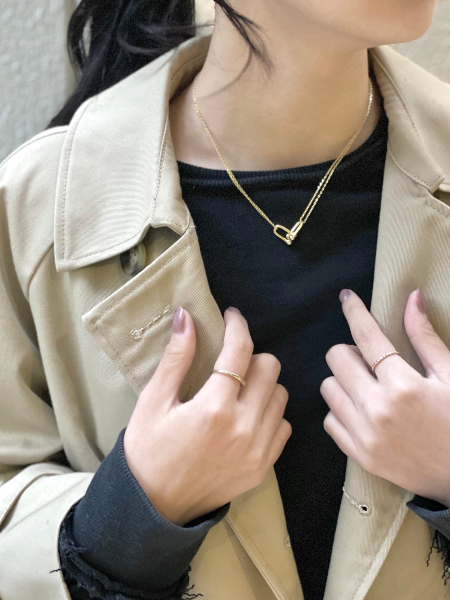 ダブルチェーンネックレス