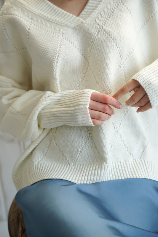 オフショルダーニット