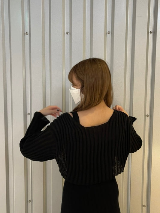 ニットボレロカーディガン