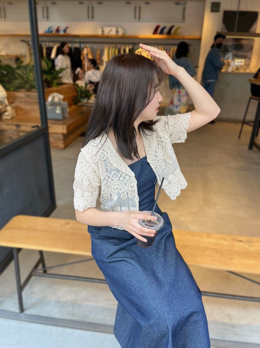 <b>デニムキャミワンピース</b><br><font size="1">春夏シーズンに1枚はGETしたいデニム生地のキャミワンピース。</font>